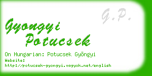 gyongyi potucsek business card